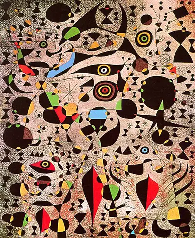 Woman Encircled by the Flight of a Bird Joan Miro